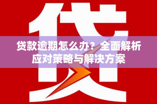 龙口贷款逾期怎么办？全面解析应对策略与解决方案