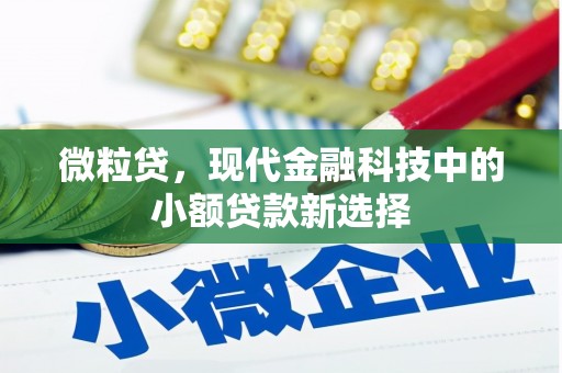龙口微粒贷，现代金融科技中的小额贷款新选择