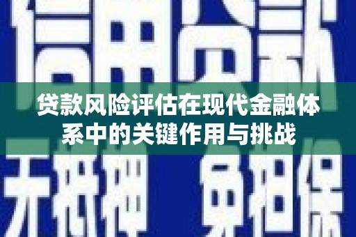 龙口贷款风险评估在现代金融体系中的关键作用与挑战