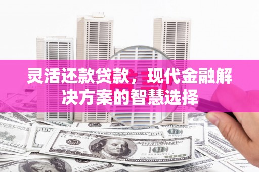 龙口灵活还款贷款，现代金融解决方案的智慧选择