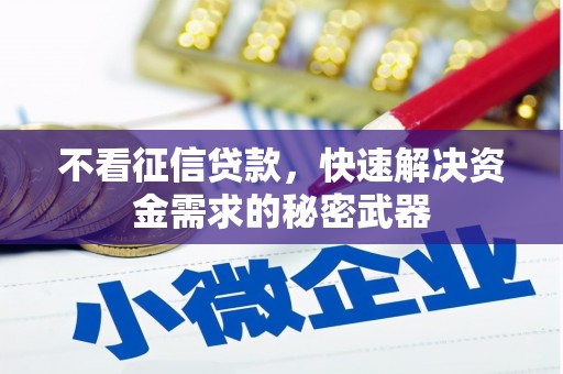 龙口不看征信贷款，快速解决资金需求的秘密武器