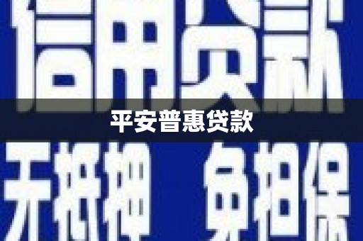 龙口平安普惠贷款