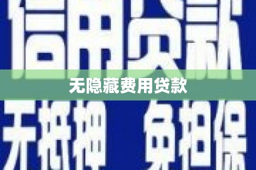 龙口无隐藏费用贷款