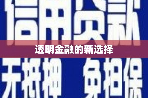 龙口透明金融的新选择
